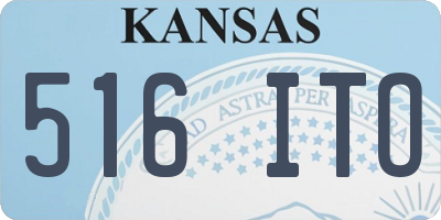 KS license plate 516ITO