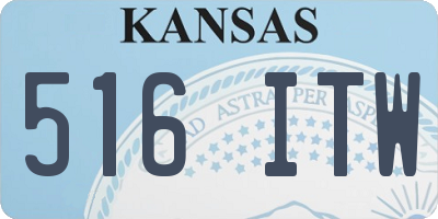 KS license plate 516ITW