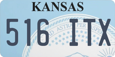 KS license plate 516ITX