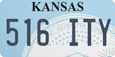 KS license plate 516ITY