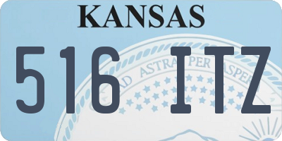 KS license plate 516ITZ