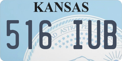 KS license plate 516IUB