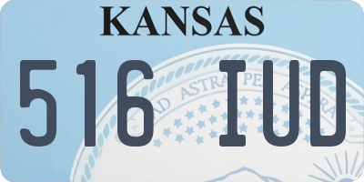 KS license plate 516IUD