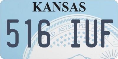 KS license plate 516IUF