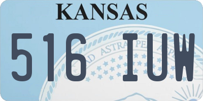 KS license plate 516IUW