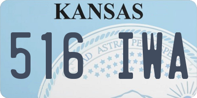 KS license plate 516IWA
