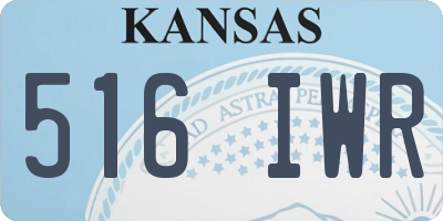KS license plate 516IWR