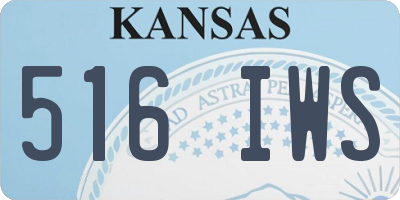 KS license plate 516IWS