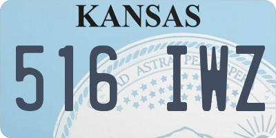 KS license plate 516IWZ