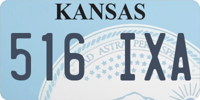 KS license plate 516IXA
