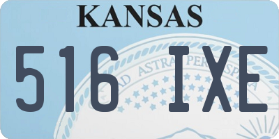KS license plate 516IXE