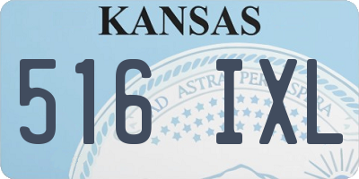 KS license plate 516IXL