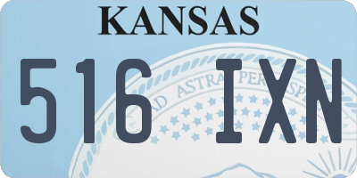 KS license plate 516IXN