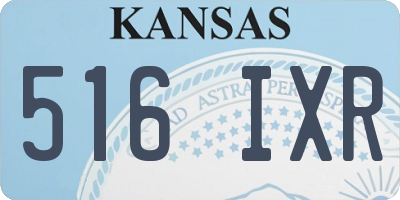 KS license plate 516IXR