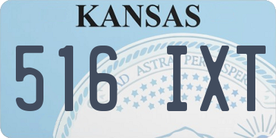 KS license plate 516IXT