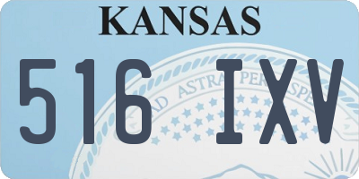 KS license plate 516IXV