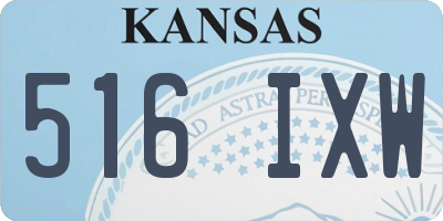 KS license plate 516IXW