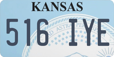 KS license plate 516IYE