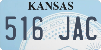 KS license plate 516JAC