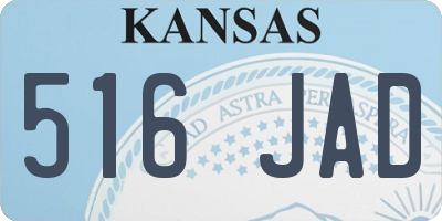 KS license plate 516JAD