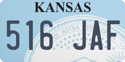 KS license plate 516JAF