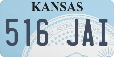 KS license plate 516JAI