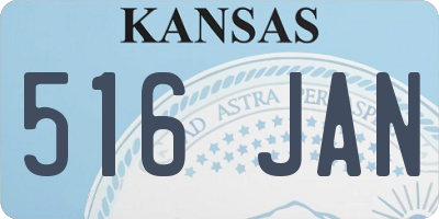 KS license plate 516JAN