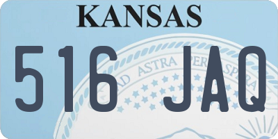 KS license plate 516JAQ