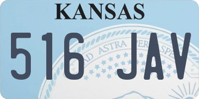 KS license plate 516JAV