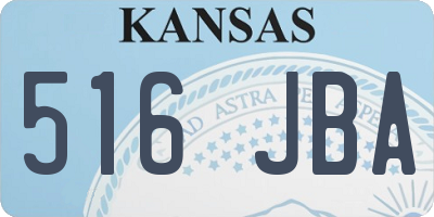 KS license plate 516JBA