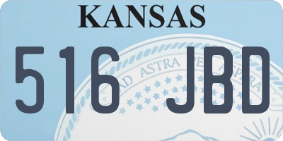 KS license plate 516JBD