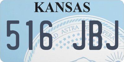 KS license plate 516JBJ