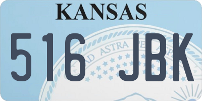 KS license plate 516JBK