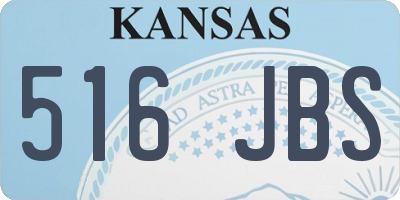 KS license plate 516JBS