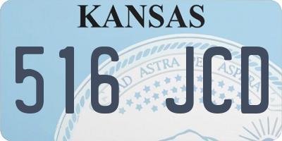 KS license plate 516JCD