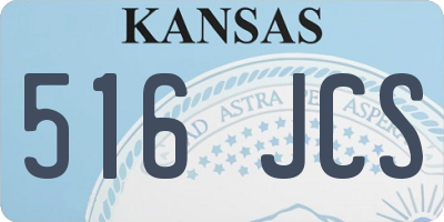 KS license plate 516JCS