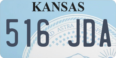 KS license plate 516JDA