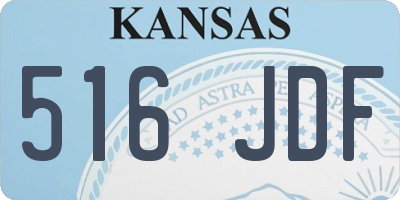 KS license plate 516JDF