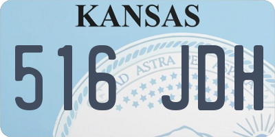 KS license plate 516JDH