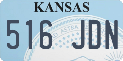 KS license plate 516JDN