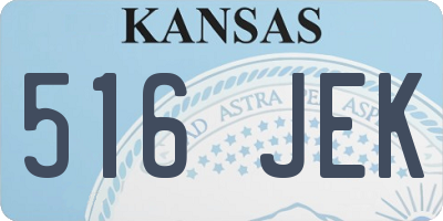 KS license plate 516JEK