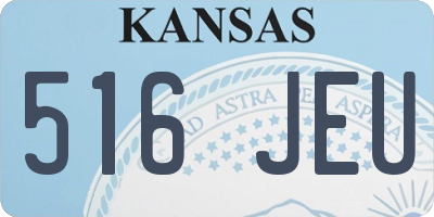 KS license plate 516JEU