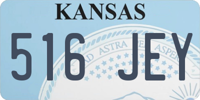 KS license plate 516JEY