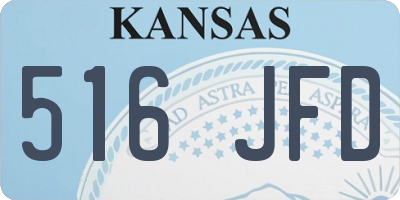 KS license plate 516JFD