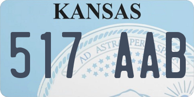 KS license plate 517AAB