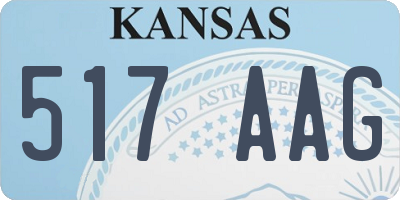 KS license plate 517AAG