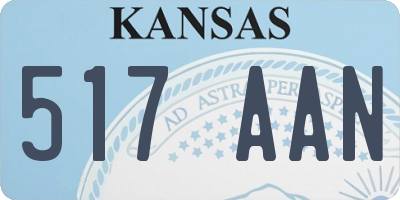 KS license plate 517AAN