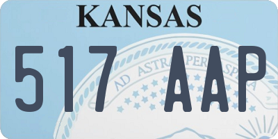 KS license plate 517AAP