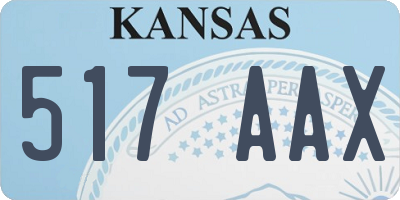KS license plate 517AAX
