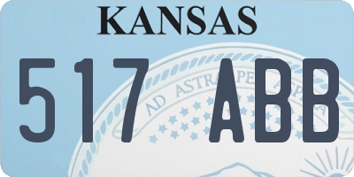 KS license plate 517ABB